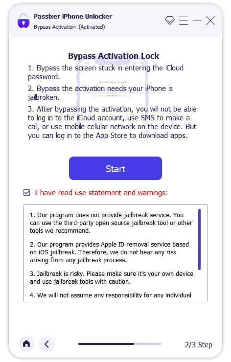 Passixer iPhone Unlocker step 2 | Bypass Activation Lock for Free