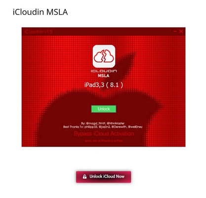 press Unlock iCloud Now | iCloudin Review
