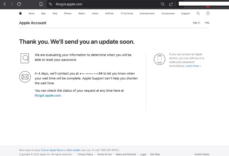 すべてのデバイスの電源を切る | iforgot apple com