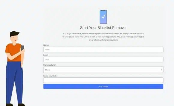 fill out online form | IMEI Blacklist Removal