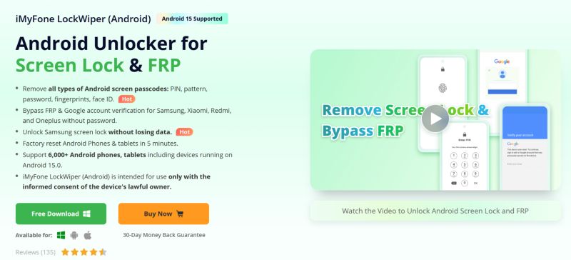 Android version | iMyFone LockWiper Review
