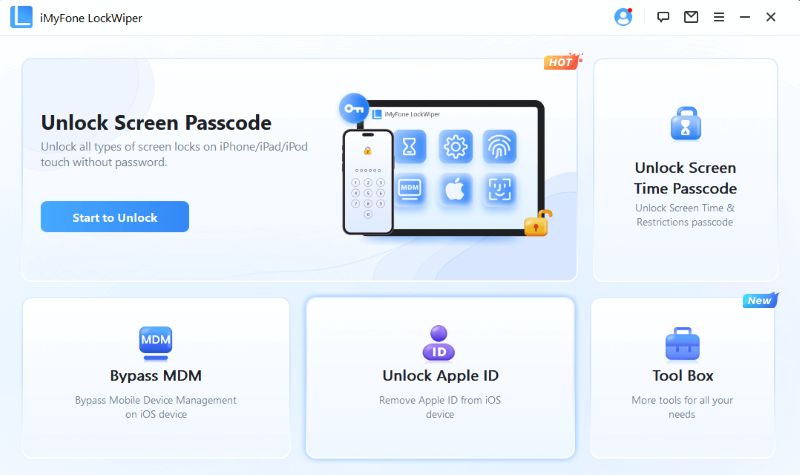 select Unlock Screen Passcode | iMyFone LockWiper Review