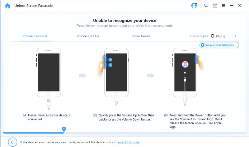 connect iPhone | iMyFone LockWiper Review