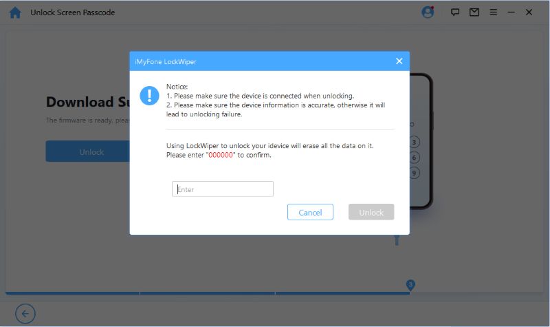 enter 000000 | iMyFone LockWiper Review