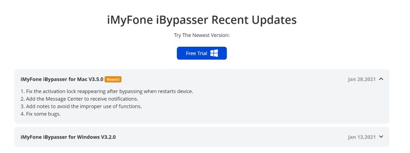 updates | iMyFone iBypasser SIM Unlock