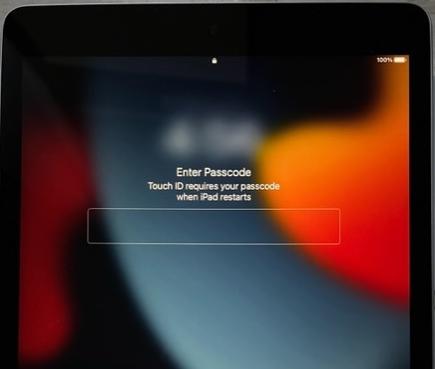 enter correct passcode | iPad Requires Passcode After Restarting
