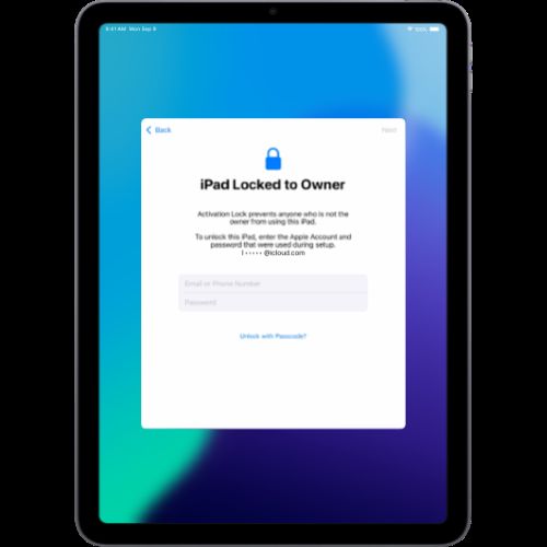 confirmation email | Unlock iPad Security Lockout