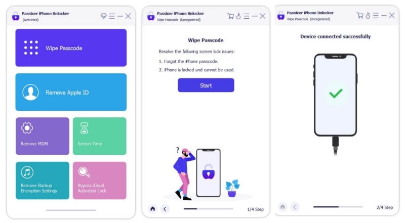 choose Wipe Passcode | Unlock iPad Security Lockout
