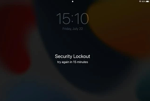 Security Lockout time | Unlock iPad Security Lockout