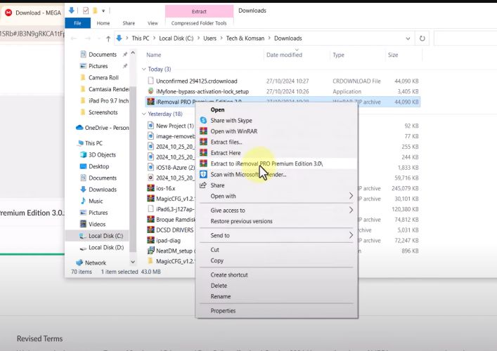 unzip installer | iRemoval Pro