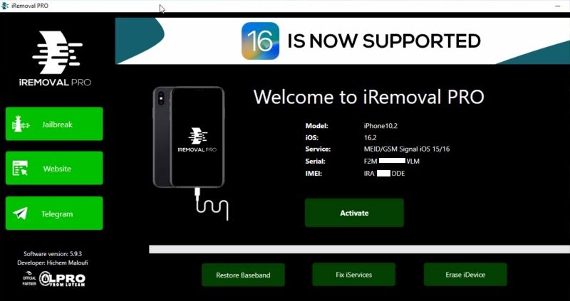 click Activate | iRemoval Pro