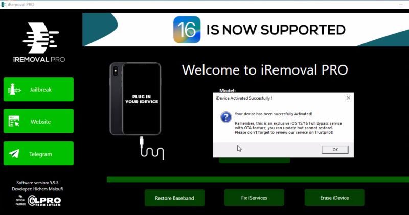 officially bypassed | iRemoval Pro