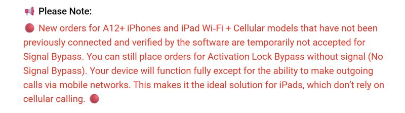 signal after iCloud bypass | iRemove Tools