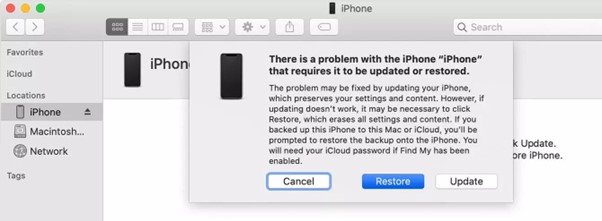Restore iPhone Through iTunes Step 2