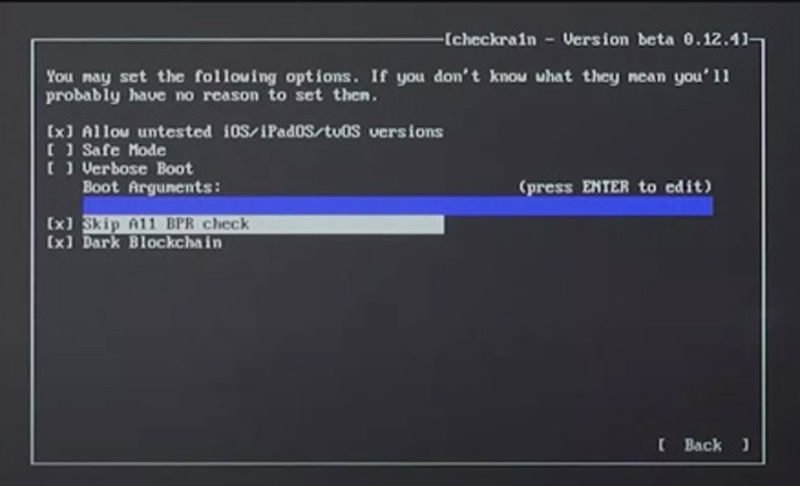 オプションを押す | iPhoneの脱獄