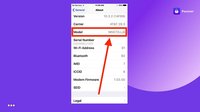 model number | unlock sim-locked iPhone