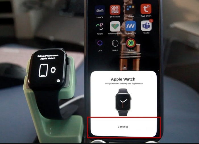 tap Continue | Reset Apple Watch 3 without iPhone too Many Passcode Attempts