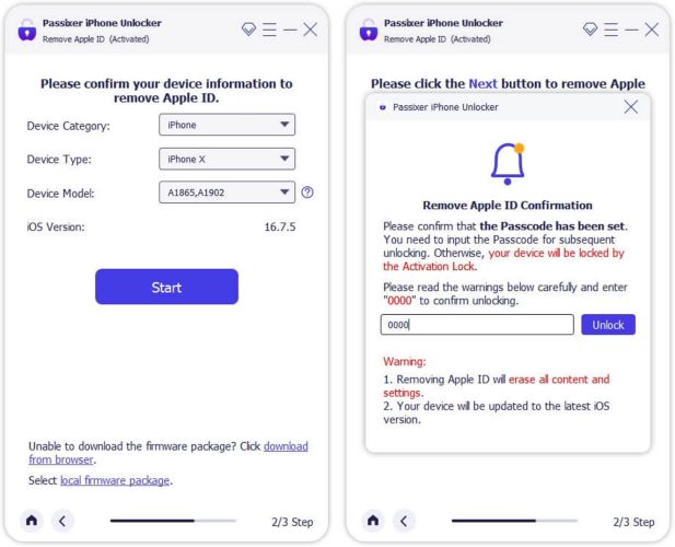 press Unlock | This Apple ID Is Not Valid or Not Supported