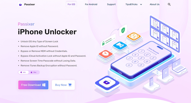 Passixer iPhone Unlocker 4 | 10 Best Apple MDM Bypass Tool