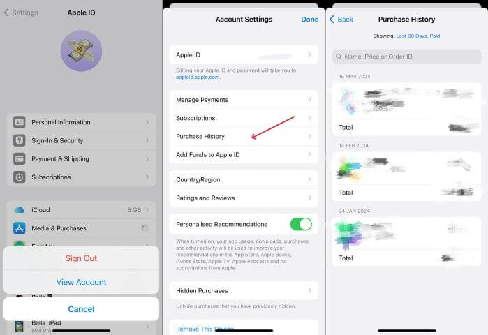 tap View account | Apple ID Account Details Unavailable