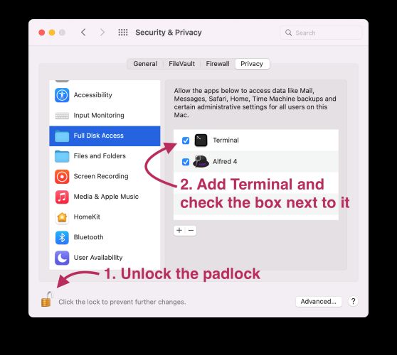 grant Terminal access | Pinfinder Review