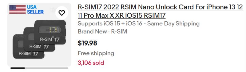 R-SIM 17 US$19.99 | R-SIM Card