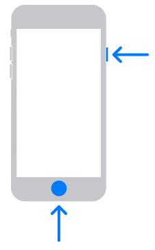 press Home and Side | Put iPhone into Recovery Mode