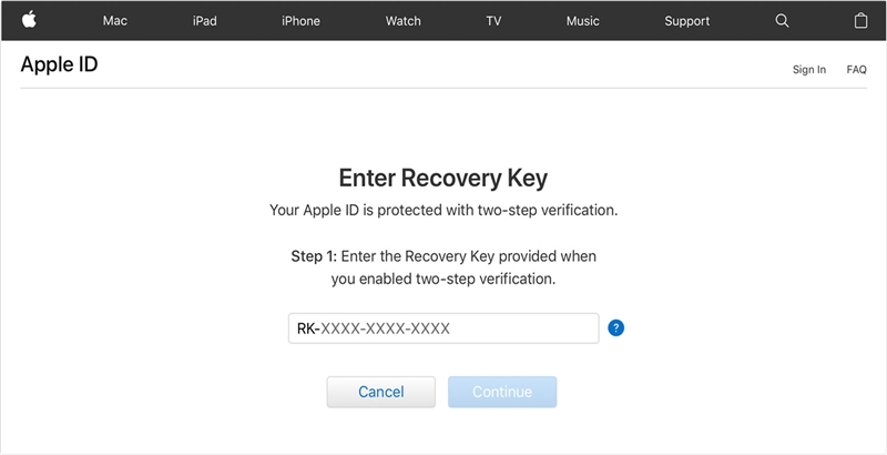 Recovery Key | Apple ID Lock