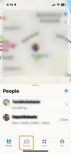click Devices | Unlink Two iPhones with the Same Apple ID