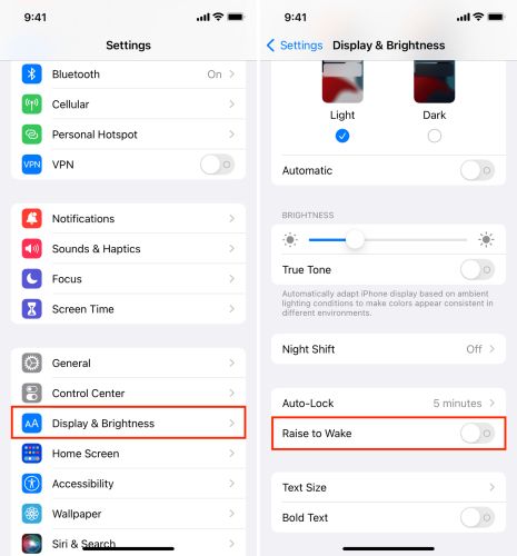turn off Raise to Wake | Remove Camera on iPhone Lock Screen