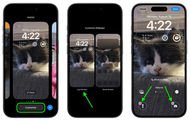 tap minus | Remove Camera on iPhone Lock Screen