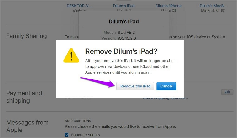 Remove this device | Remove Devices From Apple ID