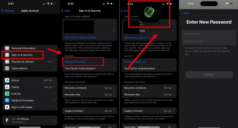 confirm new password | Find Your Apple ID Password Without Resetting It