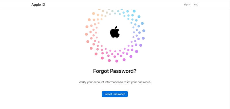 iForgot ウェブサイト | メールで Apple ID をリセット