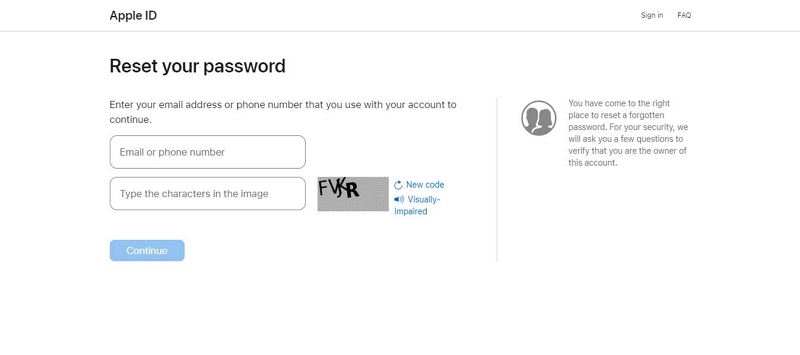 Captcha Code | Reset Apple ID Password Without Phone Number