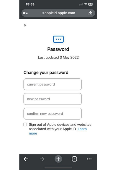 type and confirm the new password | Reset Apple ID Password Without Phone Number
