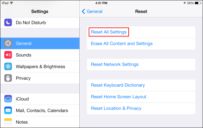すべての設定をリセット | iTunes バックアップ暗号化パスワードをリセット