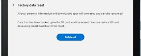 start up to the original setup | Samsung tablet factory reset without password