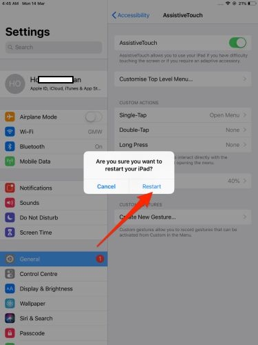 shut down iPad | Turn off Time Limit