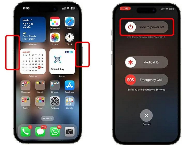 Press button combinations | Fix Error Connecting to Apple ID Server