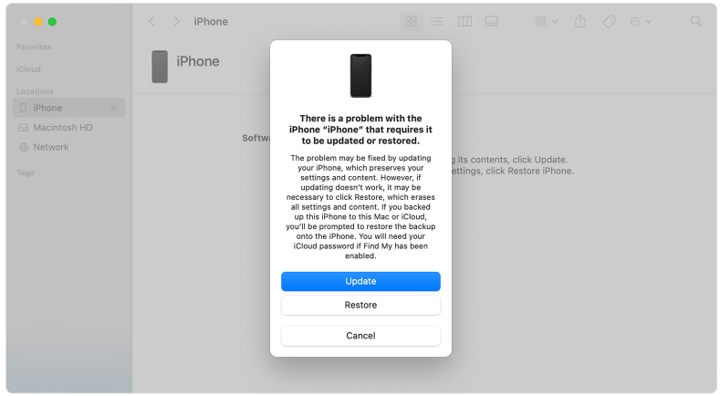 iPhone Finder を復元 | iPhone が利用できません 8 時間以内にもう一度お試しください