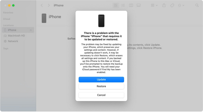 restore iPhone through iTunes | iPhone Correct Passcode Not Working