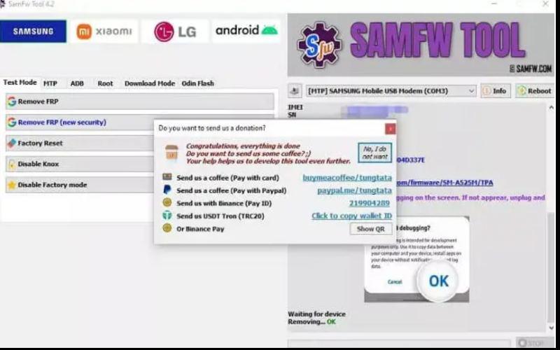 help you enter testing mode | lg frp bypass tool