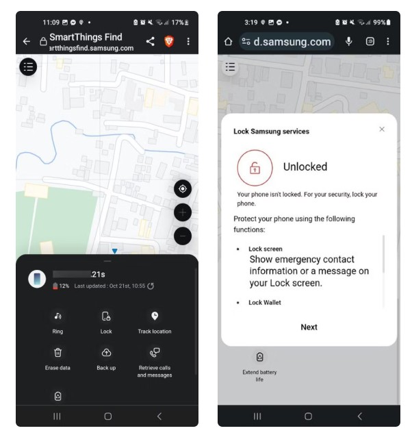 available options | how to bypass Google verification on Samsung