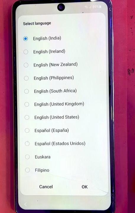 Select English (United States). | Bypass frp on Samsung for free step 5