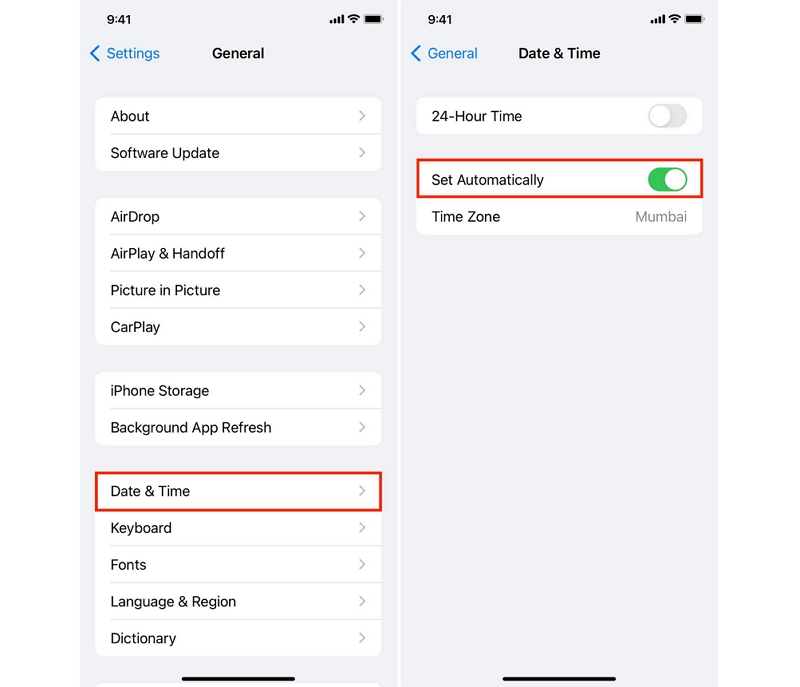 Set Your Device Date & Time To Automatic | Fix Error Connecting to Apple ID Server