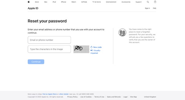 Sign Out of Apple ID without Password by Resetting Apple ID Password Step 3