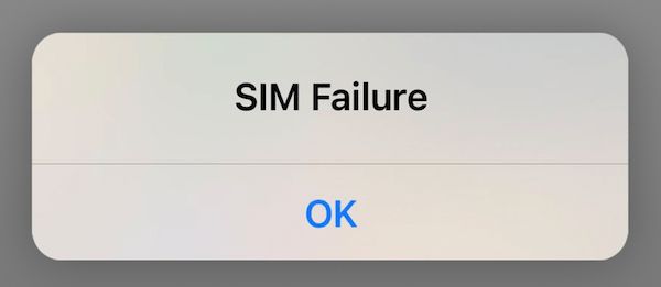 SIM Failure message | Fix SIM Failure iPhone