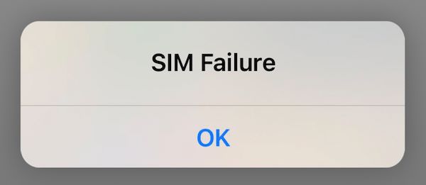 SIM failure | Invalid SIM iPhone