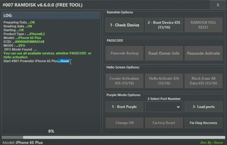 choose Boot Ramdisk | 007 Ramdisk